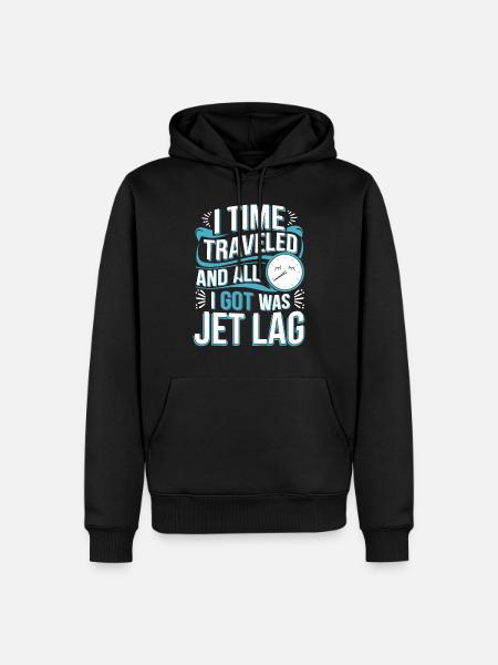 Zeitreise-sci-fi-enthusiast Und Zeitmaschine - Männer Premium Bio Hoodie - Schwarz