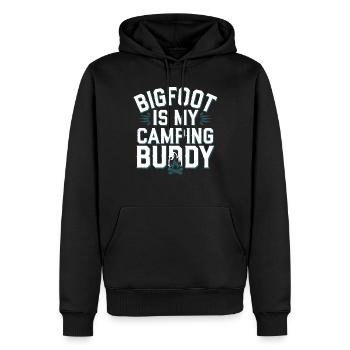 Bigfoot Believer Sasquatch Cryptid Forest Creature - Männer Premium Bio Hoodie - Schwarz - Vorne - Nico (187cm)