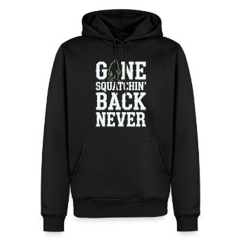 Bigfoot Believer Sasquatch Cryptid Forest Creature - Männer Premium Bio Hoodie - Schwarz - Vorne - Nico (187cm)
