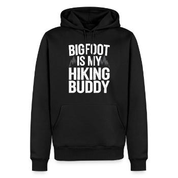 Bigfoot croyant Sasquatch Cryptide Créature de la forêt - Sweat à capuche Premium bio Homme - noir - Devant - Nico (187cm)