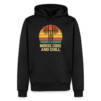 Amateurfunker Ham Radio Morse Code And Chill - Männer Premium Bio Hoodie - Schwarz - Vorne - Nico (187cm)