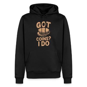 Numismatics: Do you have coins? I do - Men’s Premium Organic Hoodie - black - Front - Nico (187cm)