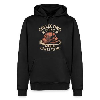 Münzen Sammeln Bringt Mir Cents - Männer Premium Bio Hoodie - Schwarz - Vorne - Nico (187cm)