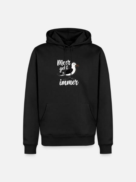 Meer geht immer - Männer Premium Bio Hoodie - Schwarz