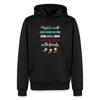 Weihnachten Familie Weihnachtsgeschenk Lustig - Männer Premium Bio Hoodie - Schwarz - Vorne - Nico (187cm)