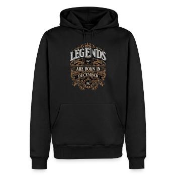 1967 Décembre Naissance Anniversaire Année de naissance - Sweat à capuche Premium bio Homme - noir - Devant - Nico (187cm)