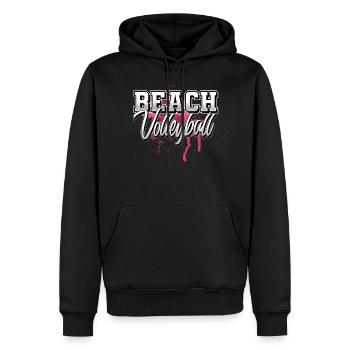 Beachvolleyball - Männer Premium Bio Hoodie - Schwarz - Vorne - Nico (187cm)