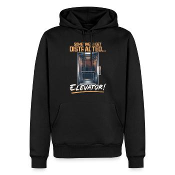 Elevator toddler & kids Sometimes - Männer Premium Bio Hoodie - Schwarz - Vorne - Nico (187cm)