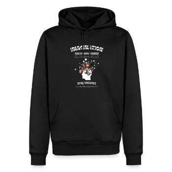 Imagination - Kreatives Inspirations-T-Shirt - Männer Premium Bio Hoodie - Schwarz - Vorne - Nico (187cm)