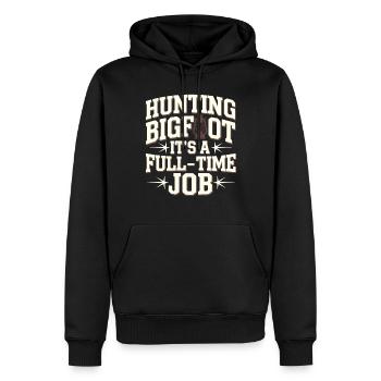 Bigfoot croyant Sasquatch Cryptide Créature de la forêt - Sweat à capuche Premium bio Homme - noir - Devant - Nico (187cm)
