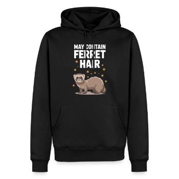 Propriétaire de furet, Amateur de furets, Bonbons - Sweat à capuche Premium bio Homme - noir - Devant - Nico (187cm)