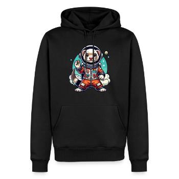 Propriétaire de furet, Amateur de furets, Bonbons - Sweat à capuche Premium bio Homme - noir - Devant - Nico (187cm)