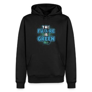 Optimisme climatique, Jour de la Terre, Durabilité - Sweat à capuche Premium bio Homme - noir - Devant - Nico (187cm)