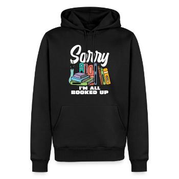Sorry, Ich Bin Voll Verlesen Bücherliebhaber - Männer Premium Bio Hoodie - Schwarz - Vorne - Nico (187cm)