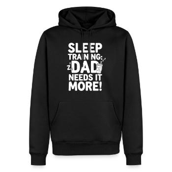 Humour parental Les nouveaux pères ont pour la première fois - Sweat à capuche Premium bio Homme - noir - Devant - Nico (187cm)