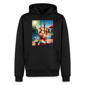 Cold cola beverage - Men’s Premium Organic Hoodie - black - Front - Nico (187cm)