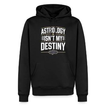 Sceptique de l’astrologie : pensée critique - Sweat à capuche Premium bio Homme - noir - Devant - Nico (187cm)