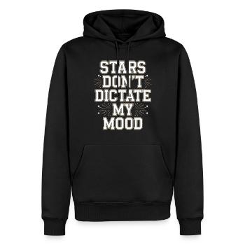 Sceptique de l’astrologie : pensée critique - Sweat à capuche Premium bio Homme - noir - Devant - Nico (187cm)