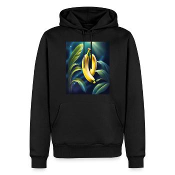 Cool aussehendes Bananen-Design - Männer Premium Bio Hoodie - Schwarz - Vorne - Nico (187cm)