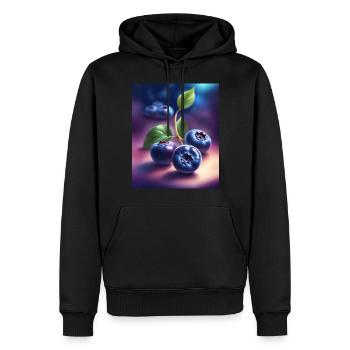 Superbe design de t-shirt graphique myrtille - Sweat à capuche Premium bio Homme - noir - Devant - Nico (187cm)