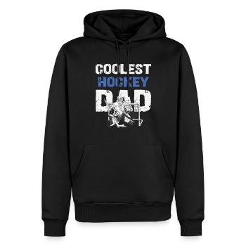 Le design de papa de hockey le plus cool - Sweat à capuche Premium bio Homme - noir - Devant - Nico (187cm)