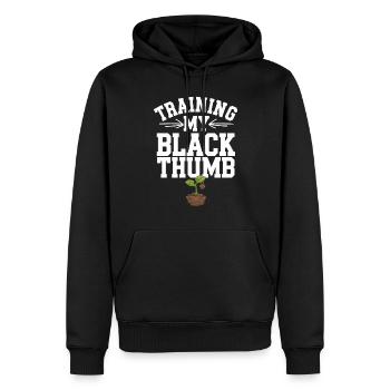 Plant Parent Black Thumb Funny Plant Care Struggle - Männer Premium Bio Hoodie - Schwarz - Vorne - Nico (187cm)