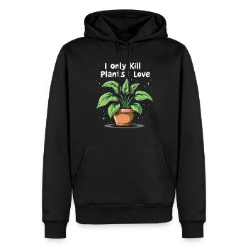 Plant Parent Black Thumb Funny Plant Care Struggle - Männer Premium Bio Hoodie - Schwarz - Vorne - Nico (187cm)