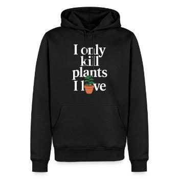 Plant Parent Black Thumb Funny Plant Care Struggle - Männer Premium Bio Hoodie - Schwarz - Vorne - Nico (187cm)