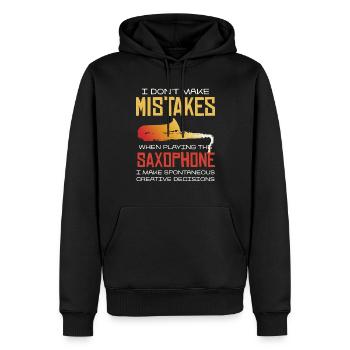 No mistakes when playing the saxophone - Men’s Premium Organic Hoodie - black - Front - Nico (187cm)