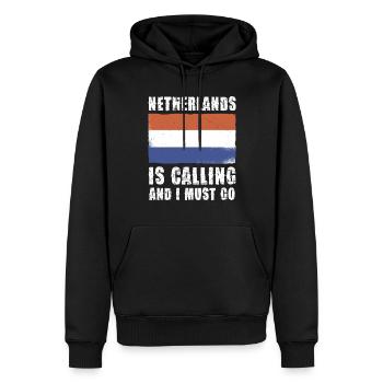 Netherlands Is Calling And I Must Go - Männer Premium Bio Hoodie - Schwarz - Vorne - Nico (187cm)