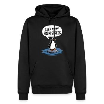 Pingouin : il suffit de se déconnecter - Sweat à capuche Premium bio Homme - noir - Devant - Nico (187cm)