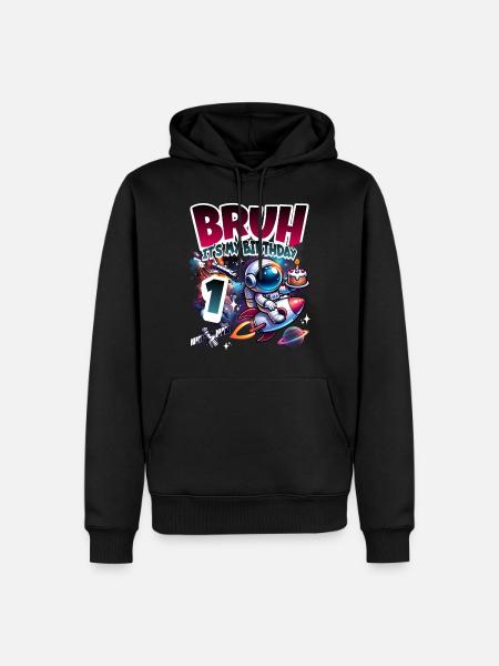 Astronaut 1st Birthday Space - Men’s Premium Organic Hoodie - black