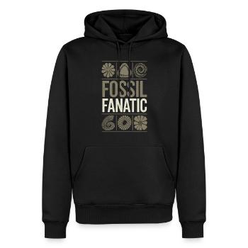 Passionné de collecte de géologie et de - Sweat à capuche Premium bio Homme - noir - Devant - Nico (187cm)
