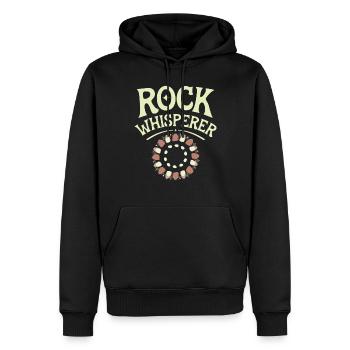 Passionné de collecte de géologie et de - Sweat à capuche Premium bio Homme - noir - Devant - Nico (187cm)