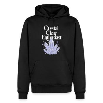 Passionné de collecte de géologie et de - Sweat à capuche Premium bio Homme - noir - Devant - Nico (187cm)