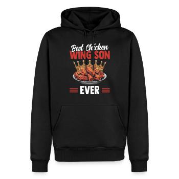 Best Chicken Wing Son Ever Hühnchenflügel Söhne - Männer Premium Bio Hoodie - Schwarz - Vorne - Nico (187cm)