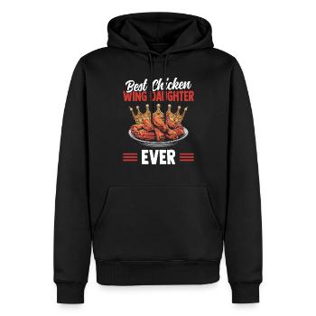 Meilleures ailes de poulet Chicken Wing Girl de tous les temps - Sweat à capuche Premium bio Homme - noir - Devant - Nico (187cm)