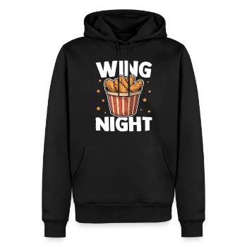 Ailes de poulet de nuit drôles Ailes croustillantes - Sweat à capuche Premium bio Homme - noir - Devant - Nico (187cm)