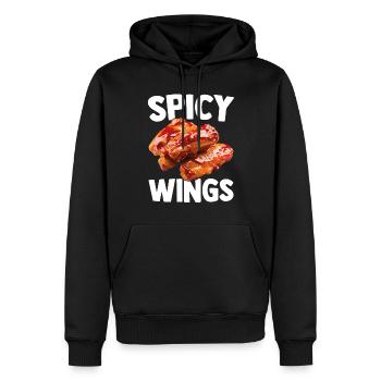 Spicy Hot Chicken Wings Hühnerflügel Lustig - Männer Premium Bio Hoodie - Schwarz - Vorne - Nico (187cm)