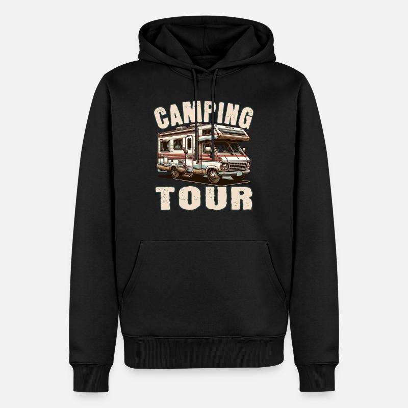 Camping - Sweat à capuche Premium bio Homme - noir