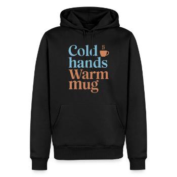 Winter Cozy Culture Warme Decken Hot Cocoa - Männer Premium Bio Hoodie - Schwarz - Vorne - Nico (187cm)