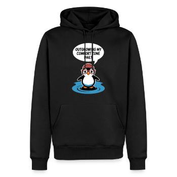 Grow Beyond Me Daily With Penguin - Men’s Premium Organic Hoodie - black - Front - Nico (187cm)