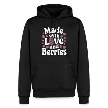 Conservation des aliments faits maison - Sweat à capuche Premium bio Homme - noir - Devant - Nico (187cm)