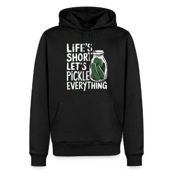 Conservation des aliments faits maison - Sweat à capuche Premium bio Homme - noir - Devant - Nico (187cm)