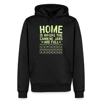 Conservation des aliments faits maison - Sweat à capuche Premium bio Homme - noir - Devant - Nico (187cm)