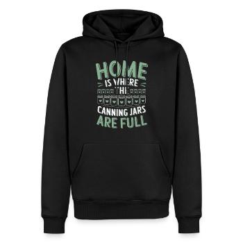 Conservation des aliments faits maison - Sweat à capuche Premium bio Homme - noir - Devant - Nico (187cm)