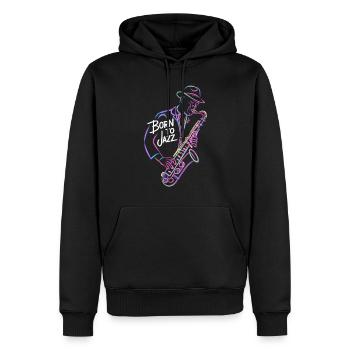 Geboren Für Jazz Saxophon Kunst - Männer Premium Bio Hoodie - Schwarz - Vorne - Nico (187cm)