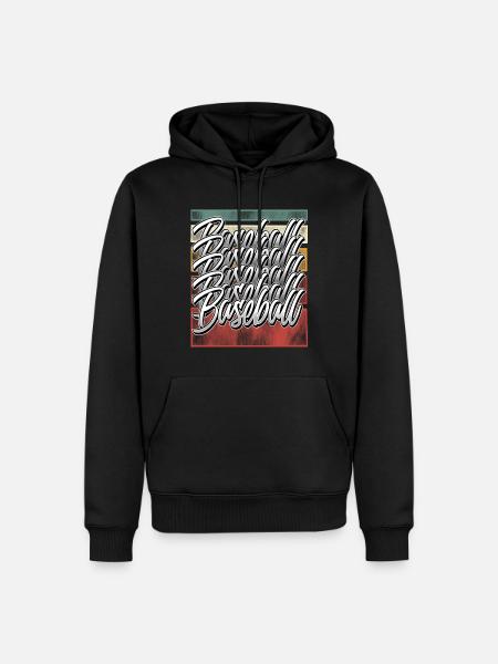 Baseball - Men’s Premium Organic Hoodie - black