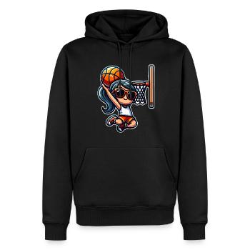Basketball Basketballerin Frauen Basketball - Männer Premium Bio Hoodie - Schwarz - Vorne - Nico (187cm)