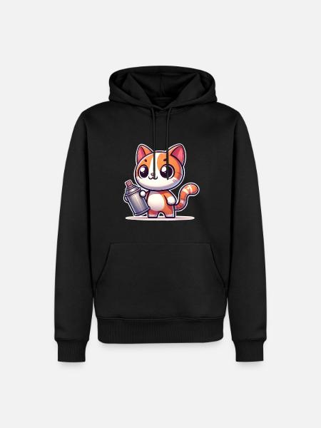 Cat Graffiti - Men’s Premium Organic Hoodie - black